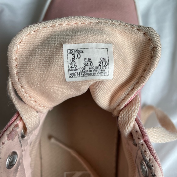 Girls Peach/Glitter Vans 🍑🪩 Good condition - Picture 7 of 8